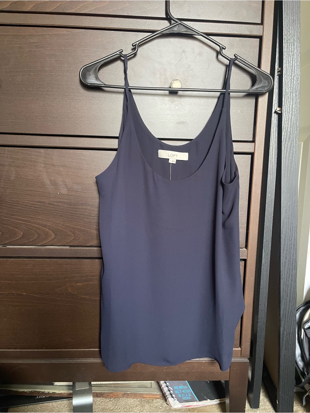 LOFT Navy Sleeveless Scoop Neck Camisole